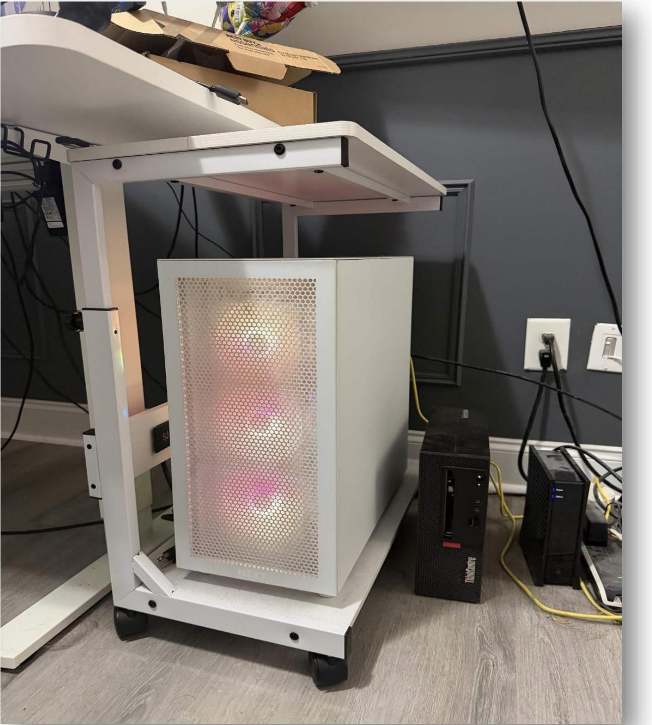 Completed computer workstation cart project